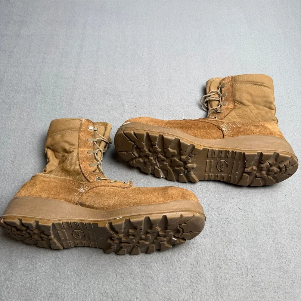 Belleville AFSTC Coyote Brown Steel Toe Military Flight Boots Mens 12R USA Made